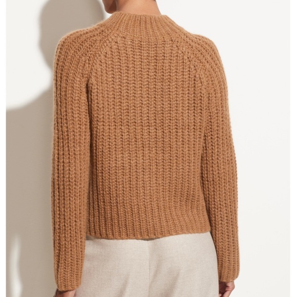 Vince. | Marled Mock Neck Pullover in Ambrite Size Medium - Picture 3 of 9